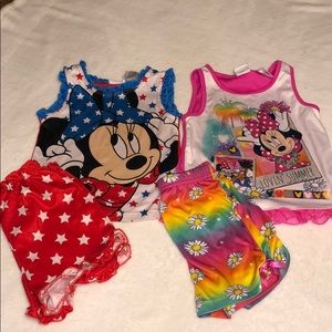 Disney Minnie mouse pajamas sets Summer